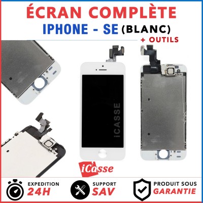 VITRE TACTILE + ECRAN LCD COMPLET IPHONE SE BLANC + OUTILS