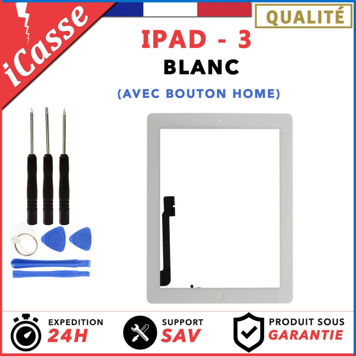 ECRAN VITRE TACTILE COMPLÈTE NOIRE POUR IPAD 3 NOIR + OUTILS