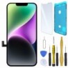 Ecran OLED Remplacement pour iPhone 14 Avec Joint Ecran Verre trempe et Kit