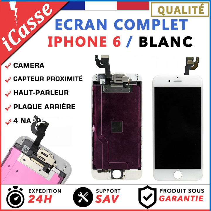 BLOC COMPLET TOUT ASSEMBLÉ VITRE TACTILE + ECRAN LCD RETINA IPHONE 6 BLANC