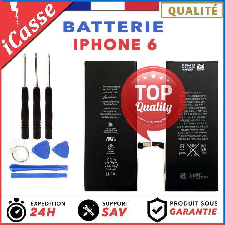 BATTERIE Haute qualite INTERNE POUR IPHONE 6 NEUVE + KIT OUTILS + PENTALOBE
