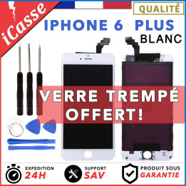 VITRE TACTILE + ECRAN LCD RETINA IPHONE 6 PLUS BLANC + OUTILS