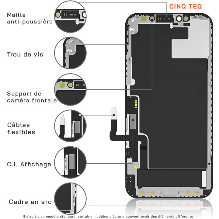 Écran OLED pour iPhone 12 et iPhone 12 Pro + joint + outils