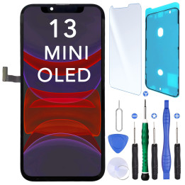 Écran OLED pour iPhone 13 Mini + joint + verre trempé + outils