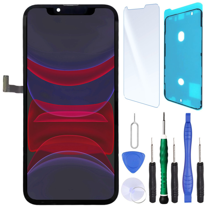 Écran OLED pour iPhone 13 Mini + joint + verre trempé + outils