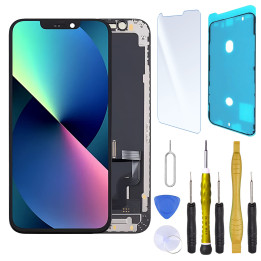 Écran OLED pour iPhone 13 + joint + verre trempé + outils