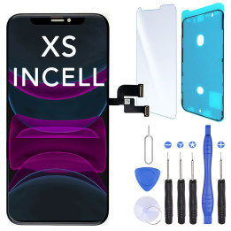 Écran InCell pour iPhone XS + joint + verre trempé + outils