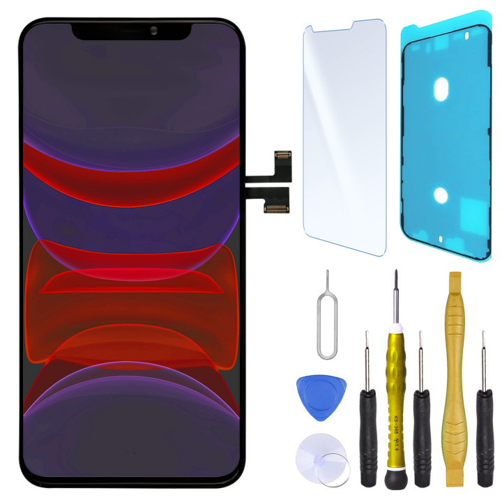 Écran OLED pour iPhone 11 Pro + joint + verre trempé + outils