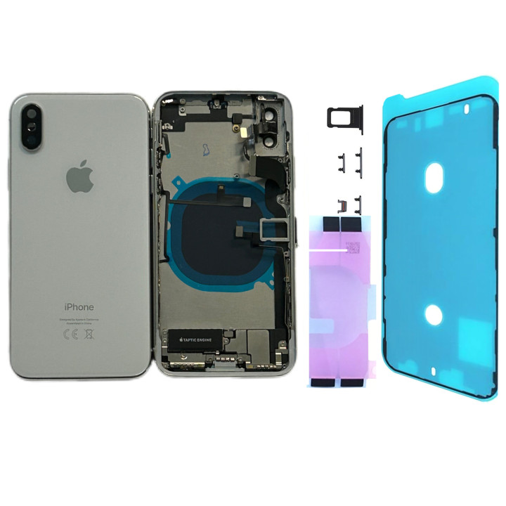 Châssis complet prémonté pour iPhone X Blanc + NFC + joint + outils