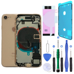 Châssis complet prémonté pour iPhone 8 Or + NFC + joint + outils