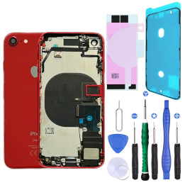 Châssis complet prémonté pour iPhone 8 Rouge + NFC + joint + outils