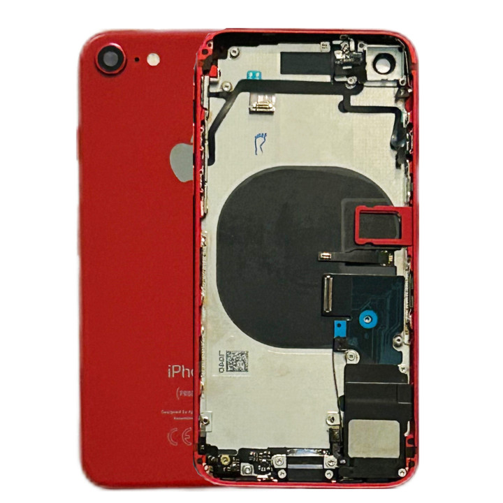 Châssis complet prémonté pour iPhone 8 Rouge + NFC + joint + outils