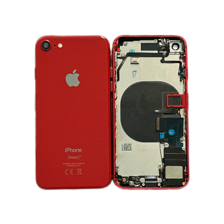 Châssis complet prémonté pour iPhone 8 Rouge + NFC + joint + outils