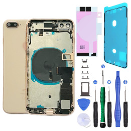 Châssis complet prémonté pour iPhone 8 Plus Or + NFC + joint + outils