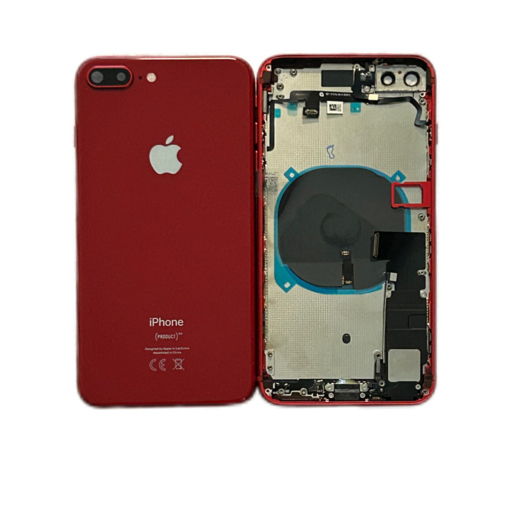 Châssis complet prémonté pour iPhone 8 Plus Rouge + NFC + joint + outils