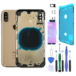 Châssis arrière NU pour iPhone XS Or + outils + joint