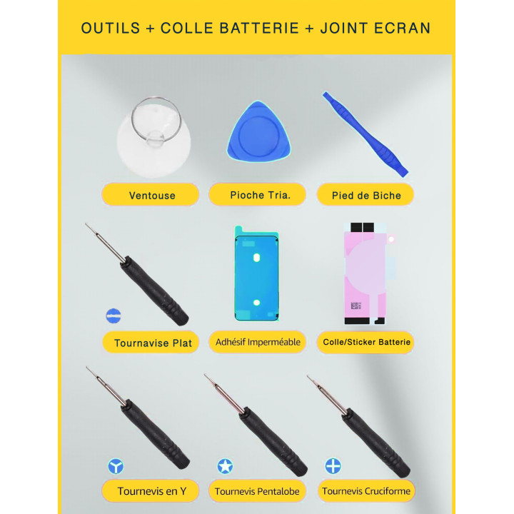 Châssis arrière NU pour iPhone XS Or + outils + joint