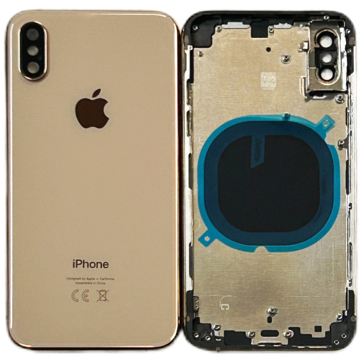 Châssis arrière NU pour iPhone XS Or + outils + joint