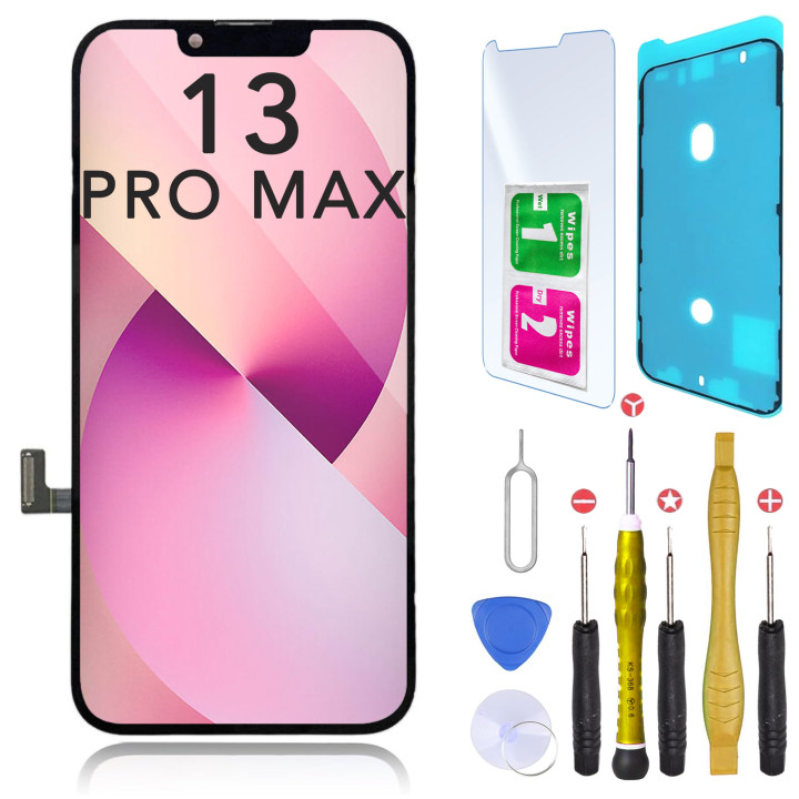 Écran InCell pour iPhone 13 Pro Max + joint + verre trempé + outils