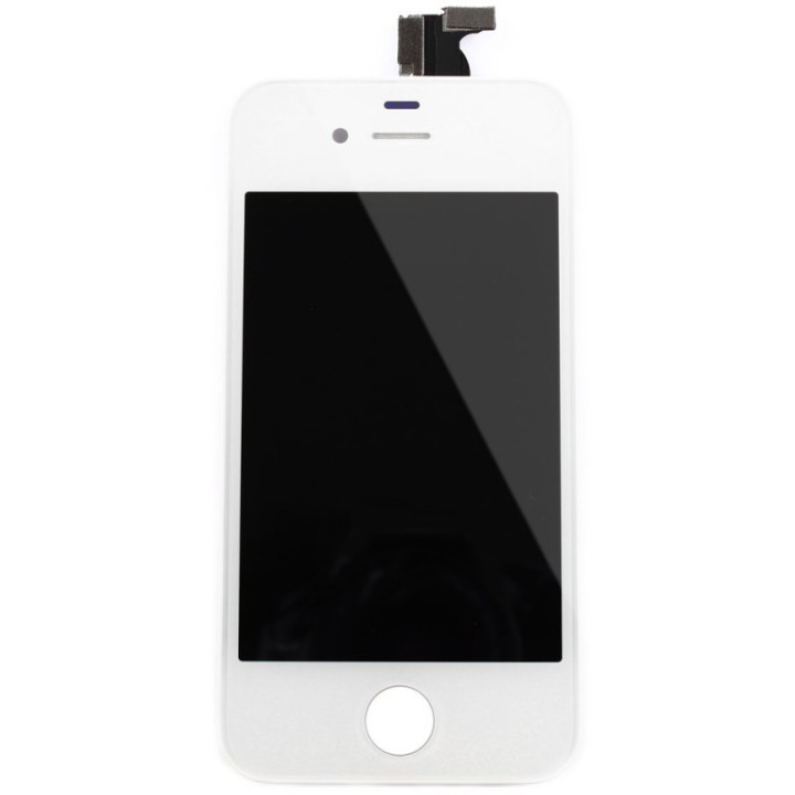 VITRE TACTILE + ECRAN LCD RETINA SUR CHASSIS IPHONE 4 BLANC + OUTILS