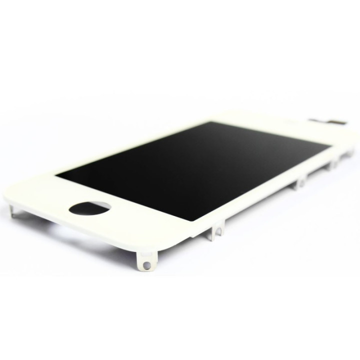 VITRE TACTILE + ECRAN LCD RETINA SUR CHASSIS IPHONE 4 BLANC + OUTILS