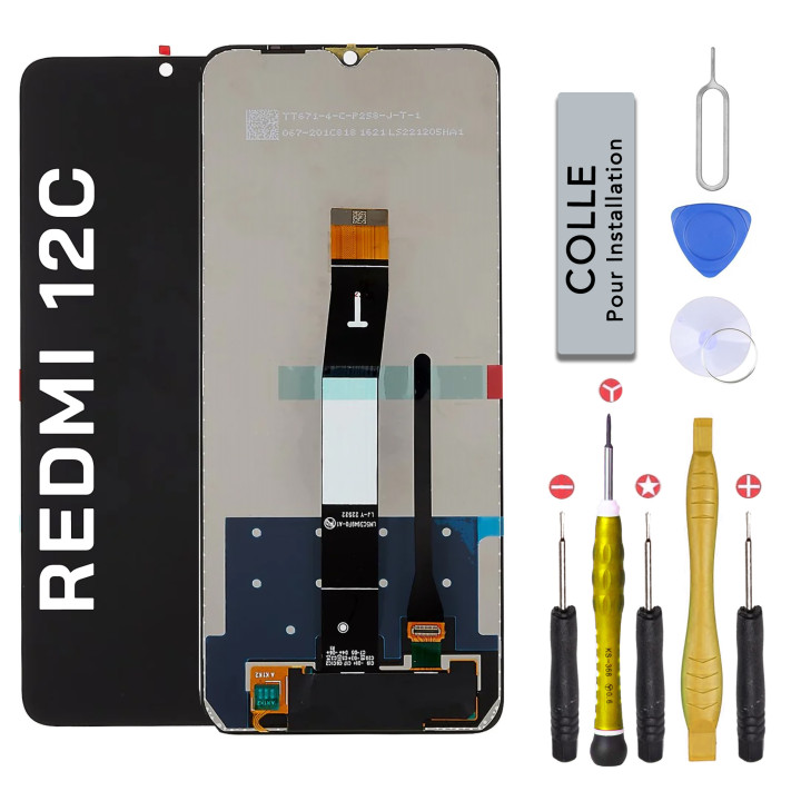 Écran LCD pour Xiaomi Redmi 12C + outils + colle