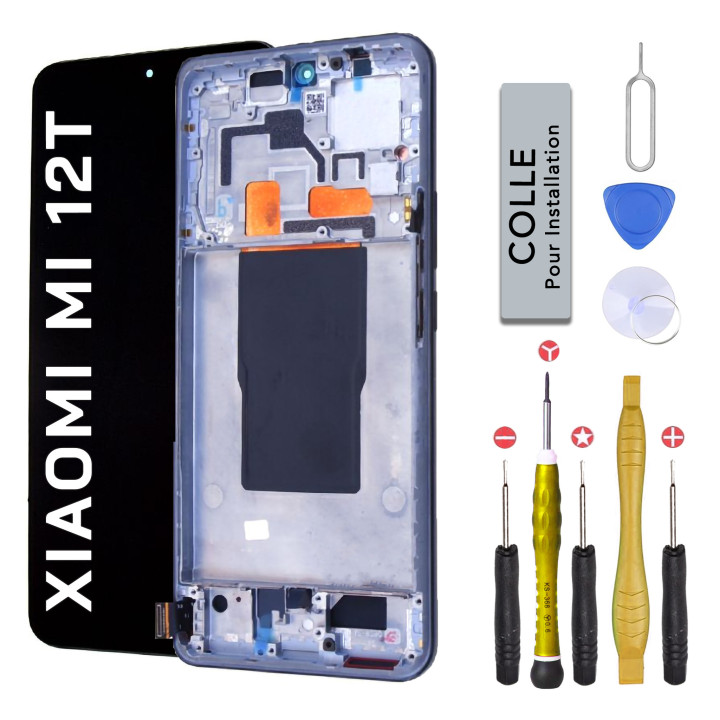 Écran LCD complet pour Xiaomi 12T et Xiaomi 12T Pro + outils + colle