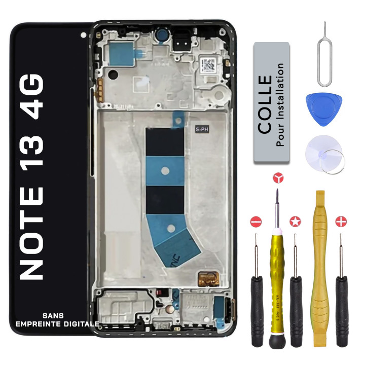 Écran LCD complet pour Xiaomi Redmi Note 13 4G + outils + colle