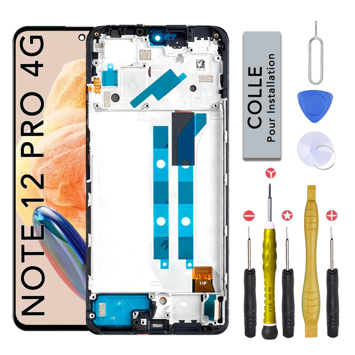 Écran complet pour Xiaomi Redmi Note 12 Pro 4G + outils + colle