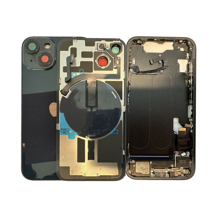 Châssis complet prémonté pour iPhone 14 Noir + NFC + joint + outils