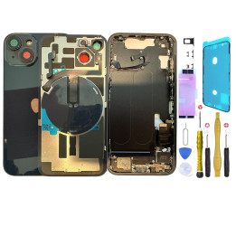 Châssis complet prémonté pour iPhone 14 Plus Noir + NFC + joint + outils
