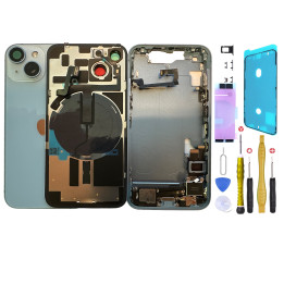 Châssis complet prémonté pour iPhone 14 Plus Bleu + NFC + joint + outils