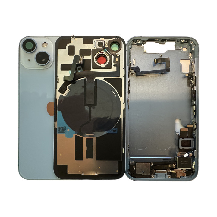 Châssis complet prémonté pour iPhone 14 Plus Bleu + NFC + joint + outils