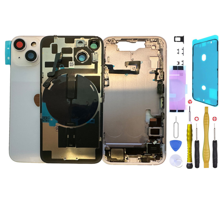 Châssis complet prémonté pour iPhone 14 Plus Violet + NFC + joint + outils
