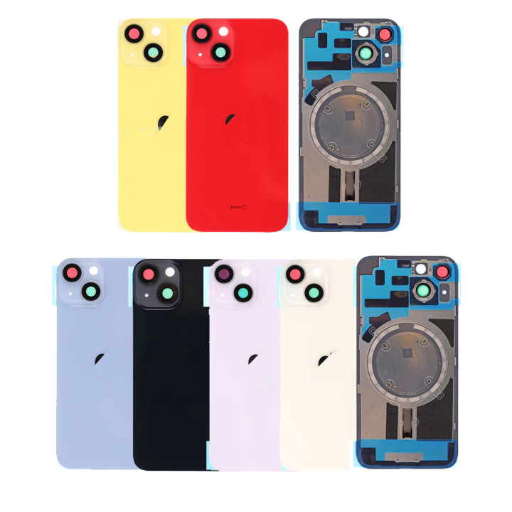 Vitre arrière pour iPhone 14 Plus Violet + adhésif + plaque métallique + joint
