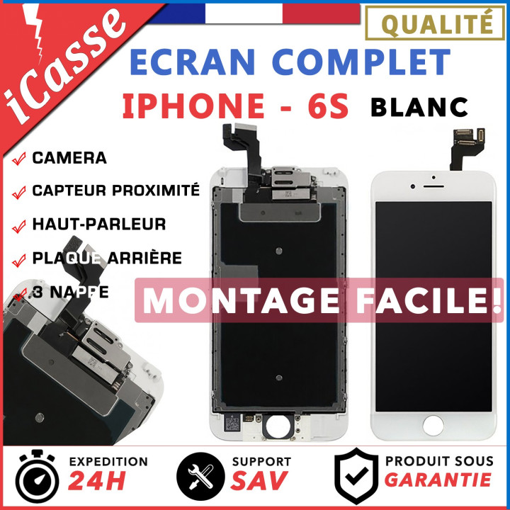 VITRE TACTILE + ECRAN LCD COMPLET IPHONE 6S NOIR/BLANC + OUTILS