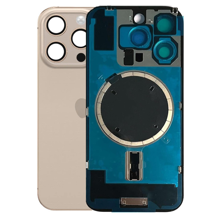 Vitre arrière pour iPhone 16 Pro + adhésif + plaque métallique + joint
