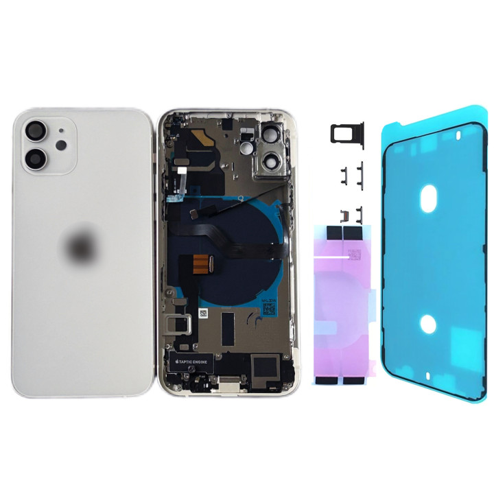 Châssis complet prémonté pour iPhone 12 Mini Blanc + NFC + joint + outils