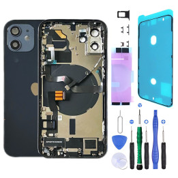 Châssis complet prémonté pour iPhone 12 Mini Noir + NFC + joint + outils