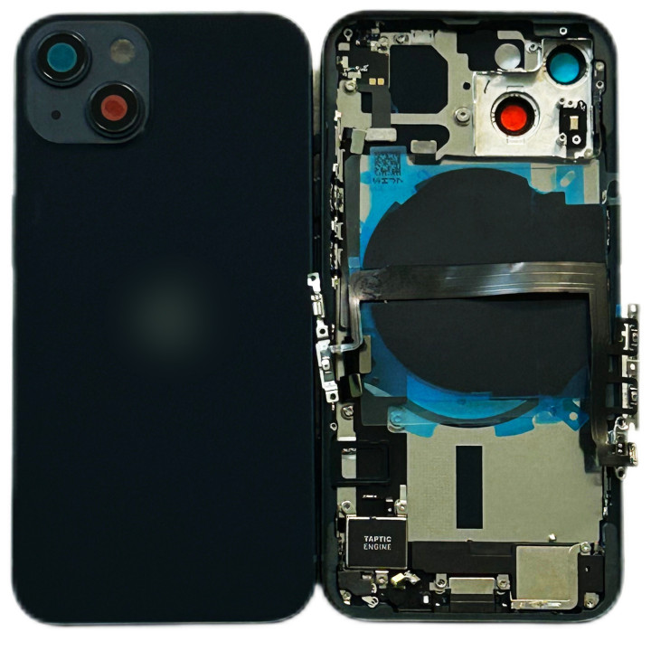 Châssis complet prémonté pour iPhone 13 Mini Noir + NFC + joint + outils