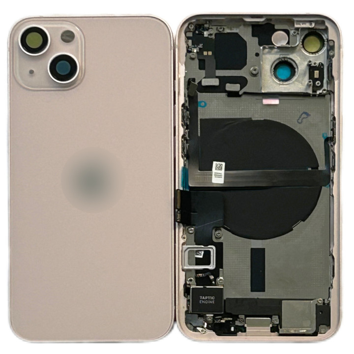 Châssis complet prémonté pour iPhone 13 Mini Rose + NFC + joint + outils