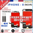 LCD SCREEN + TOUCH GLASS ON FRAME FOR IPHONE 8 BLACK + TOOLS