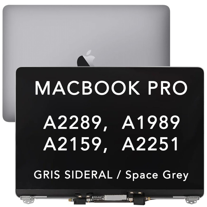 Écran complet pour MacBook Pro A2289 / A1989 / A2159 / A2251 Noir / Gris