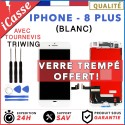 LCD SCREEN + TOUCH GLASS for IPHONE 8 PLUS WHITE + TOOLS