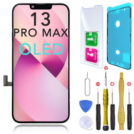 Écran OLED pour iPhone 13 Pro Max + joint + verre trempé + outils