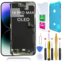 Écran OLED pour iPhone 14 Pro Max + joint + verre trempé + outils
