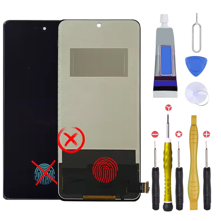 Écran LCD pour Xiaomi Redmi Note 14 4G et 5G + outils + colle