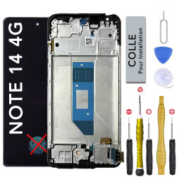 Écran avec châssis pour Xiaomi Redmi Note 14 4G + outils + colle