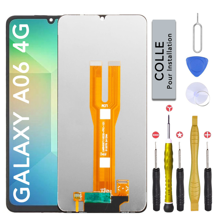 Écran LCD pour Samsung Galaxy A06 4G + outils + colle