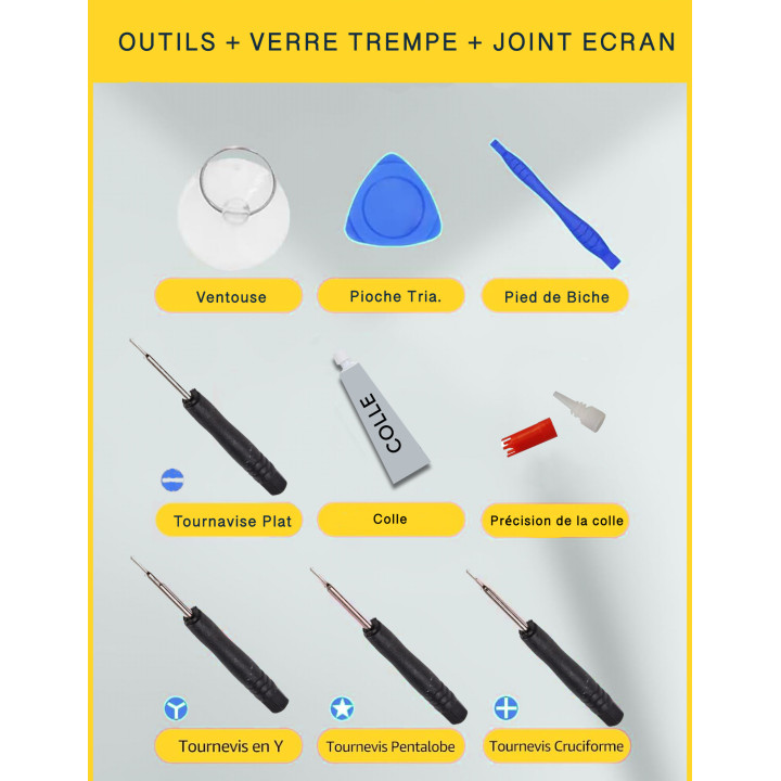 Écran LCD pour Samsung Galaxy A06 5G + outils + colle